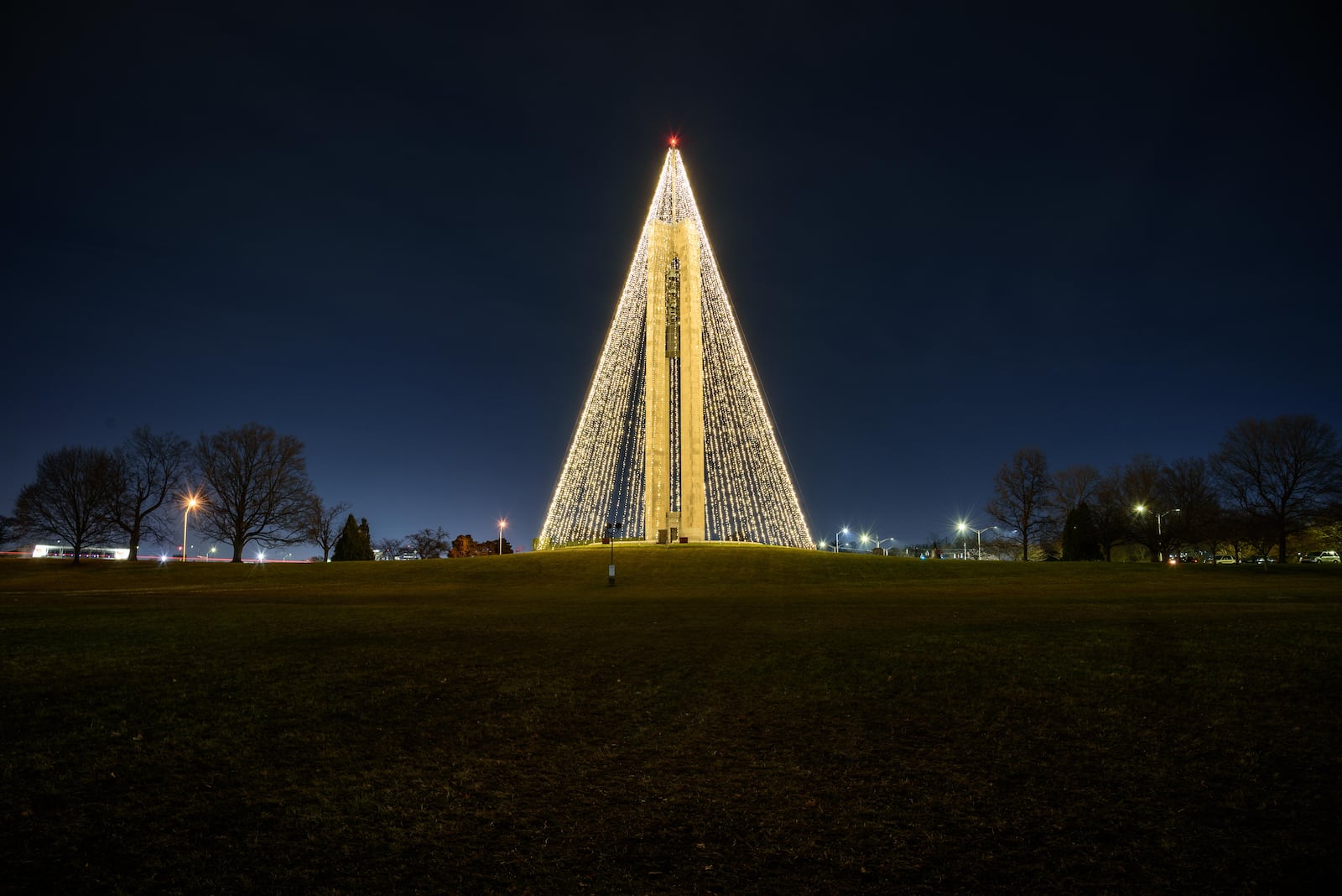 Carillon Historical Park, a 65-acre open-air history museum in Dayton is decked out in holiday lights for its annual A Carillon Christmas event. TOM GILLIAM / CONTRIBUTING PHOTOGRAPHER