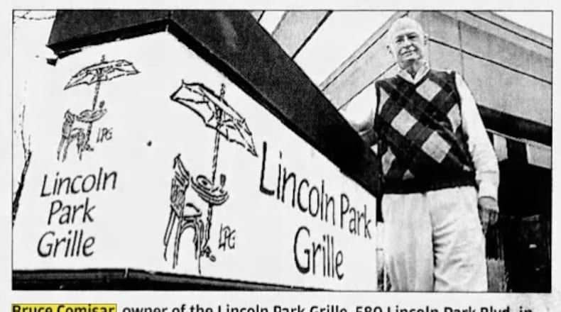 In this Dayton Daily News article from 2008, Comisar talked about how the Lincoln Park Grill will close on Jan. 1.