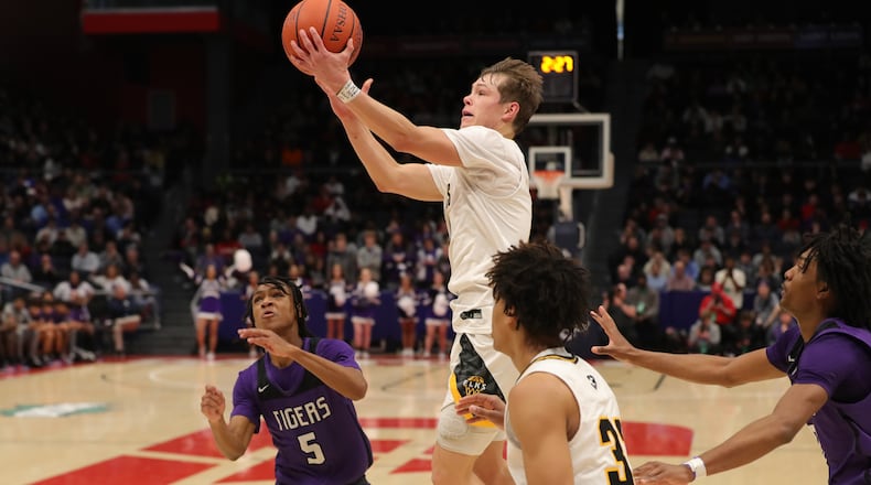 The Centerville boys basketball team lost a Division I state semifinal to Pickerington Central on Saturday, March 18, 2023, at UD Arena. CONTRIBUTED BY MICHAEL COOPER