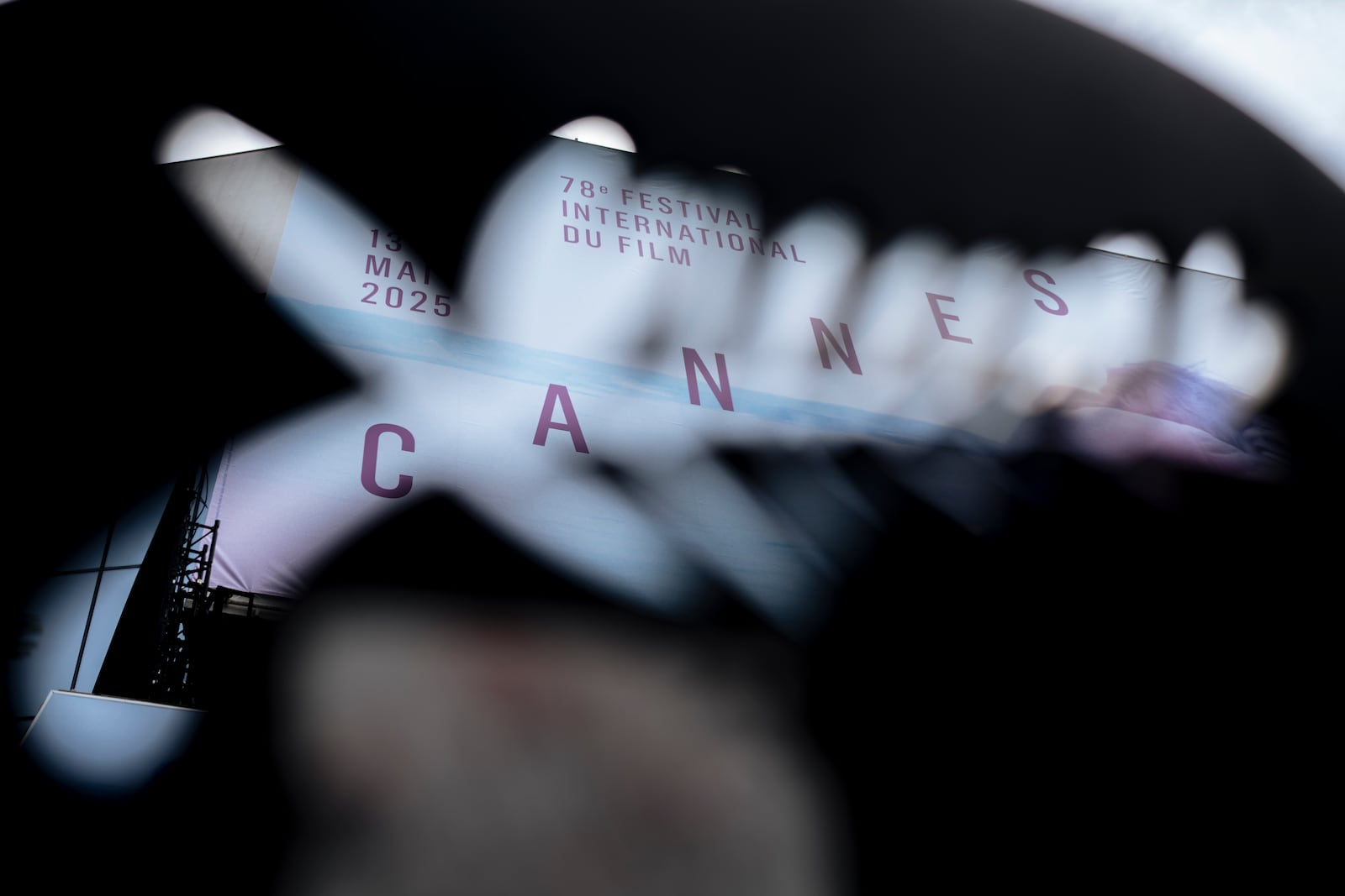 The Palais des festivals ahead of the 78th international film festival in Cannes, southern France, Sunday, May 11, 2025. The Cannes film festival runs from May 13 until May 24, 2025. (AP Photo/Lewis Joly)