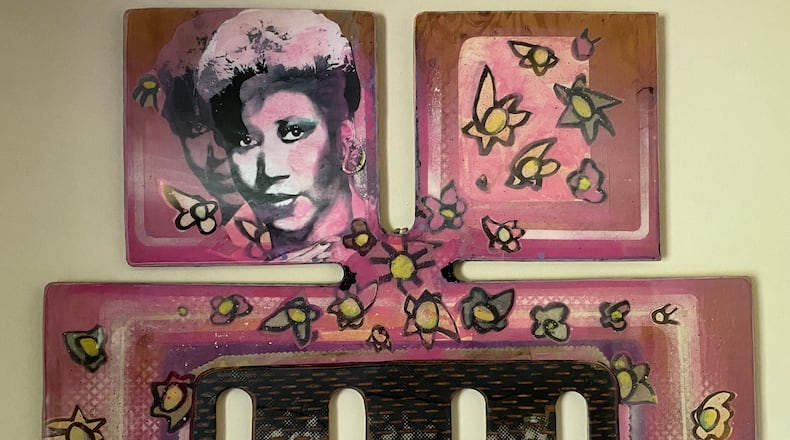 “The series explores the beauty and burden of inheritance (building) compositions that reminisce on Black excellence and the role that the arts have played in that throughout history,” said artist Joshua Whitaker of his show at CROME in Yellow Springs. CONTRIBUTED PHOTO