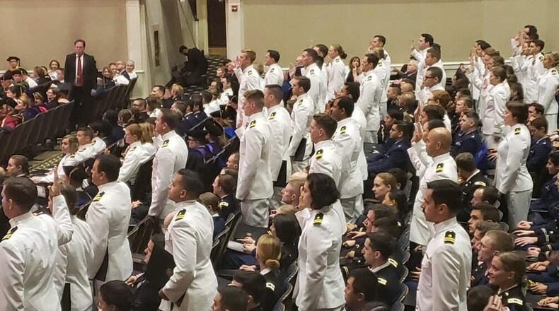 A photo from the 2019 Uniformed Services University of the Health Sciences graduation held at National Society Daughters of the American Revolution (DAR) Constitution Hall May 18, 2019. (U.S. Navy photo by Mass Communication Specialist 1st Class John Paul Kotara II/released)