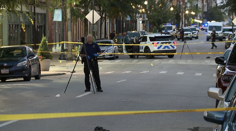 Authorities are investigating in Over-the-Rhine after a mass shooting early Sunday morning left at least nine injured. ROB PIEPER/WCPO