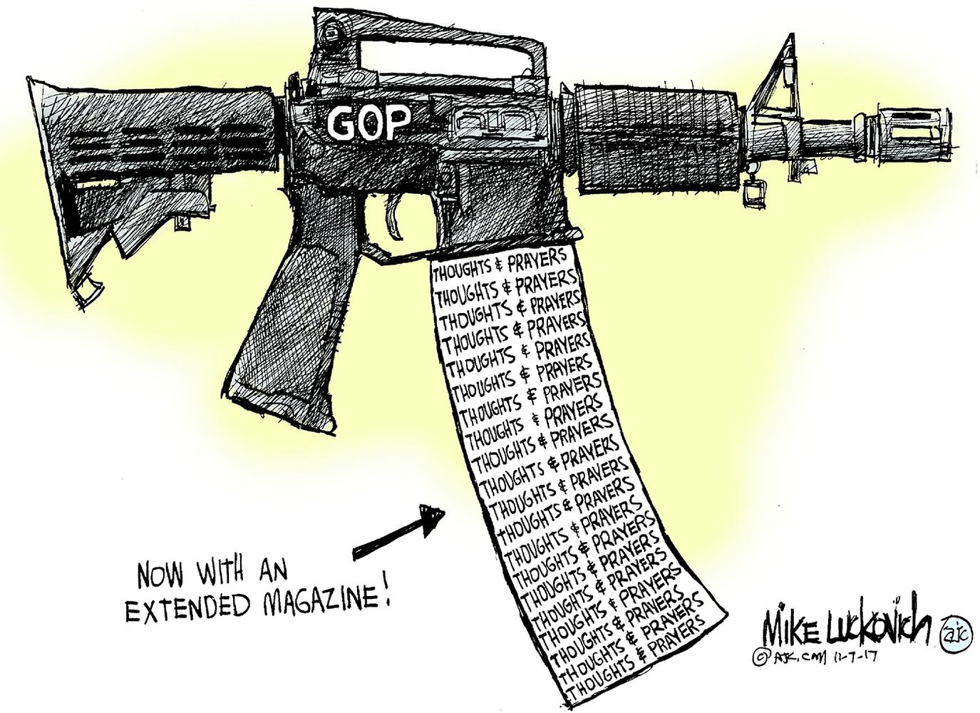 Week in cartoons: Guns, Russia, Trump and more