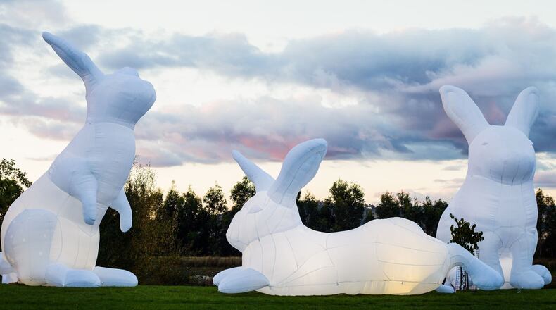 “Intrude,” one of the most highly acclaimed major public art installations in the world, will make its Midwest debut this October at Pyramid Hill in Hamilton. CONTRIBUTED
