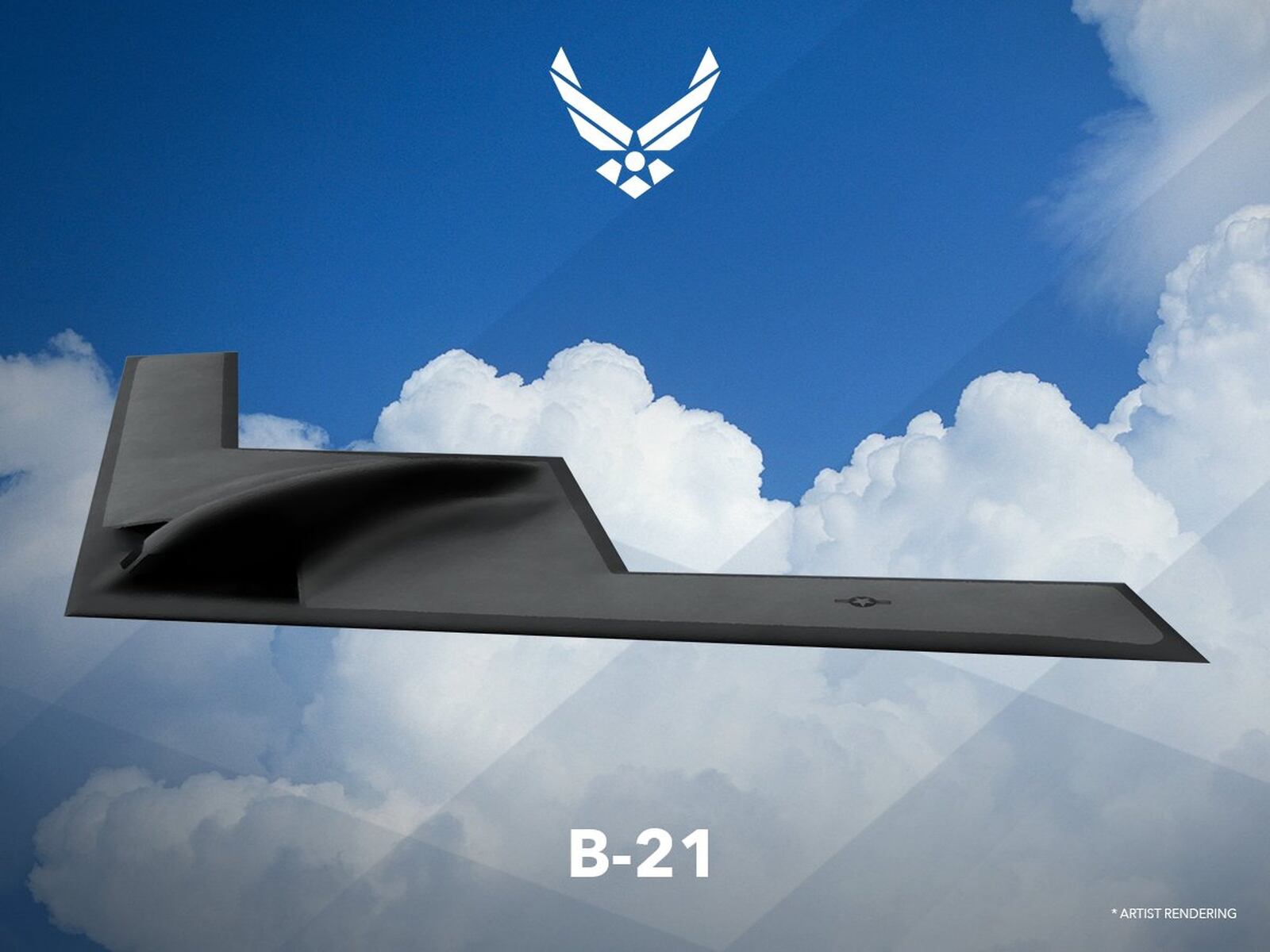 Air Force reveals image of highly secretive B-21 bomber for the first time. The bomber is slated to replace the B-1 and B-52. U.S. AIR FORCE