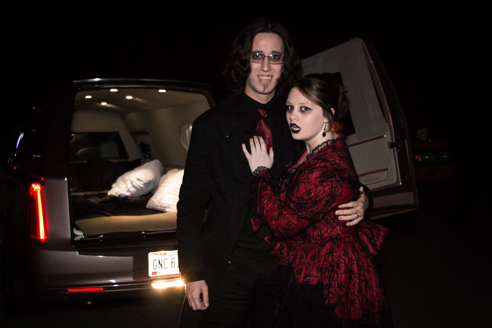 Want to arrive at the ball in style? Take a hearse (yes, a real hearse) from your car to the ball and back again. 