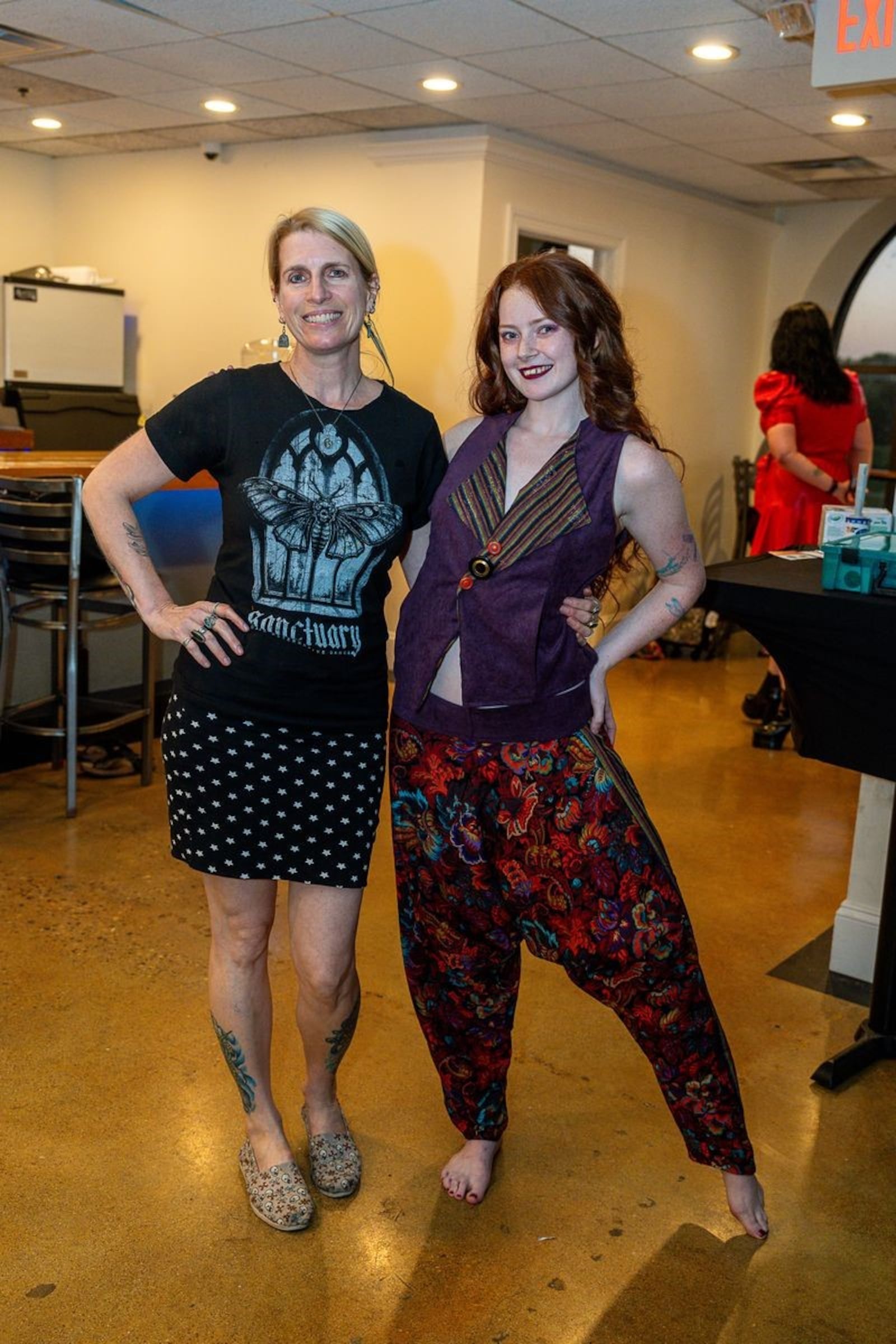 Amy Kollar Anderson and her model, Olivia, right before the runway at Project Class (PHOTO COURTESY: RON VALLE).
