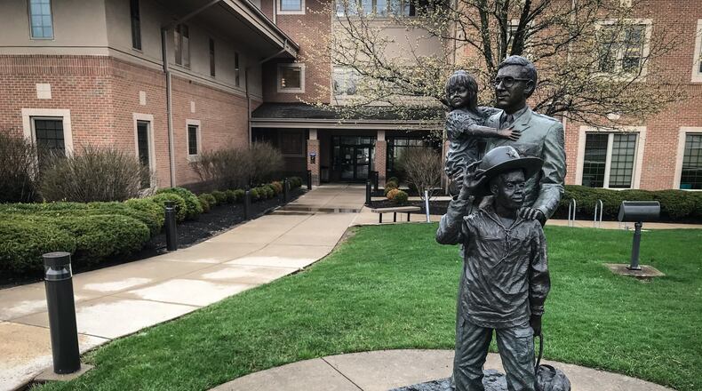 Montgomery County Children Services campus front entrance on North Main Street in Dayton. JIM NOELKER/STAFF