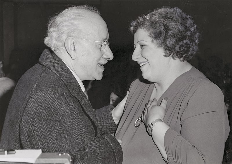 Area citizens honored Miriam Rosenthal by creating a fund in her name. Here she is pictured with Giorgo Polacco, conductor of the Metropolitan Opera. .
CONTRIBUTED