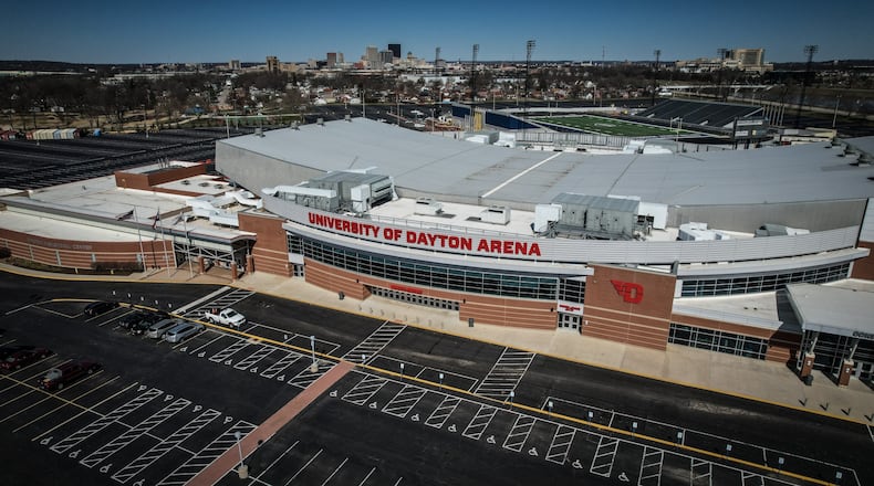 The 2023 NCAA First Four will be held at the University of Dayton Arena March14 and 15. The University of Dayton Arena completed its $75 million renovation in 2019. JIM NOELKER/STAFF