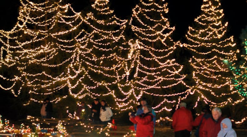 The holiday lights at Clifton Mill.