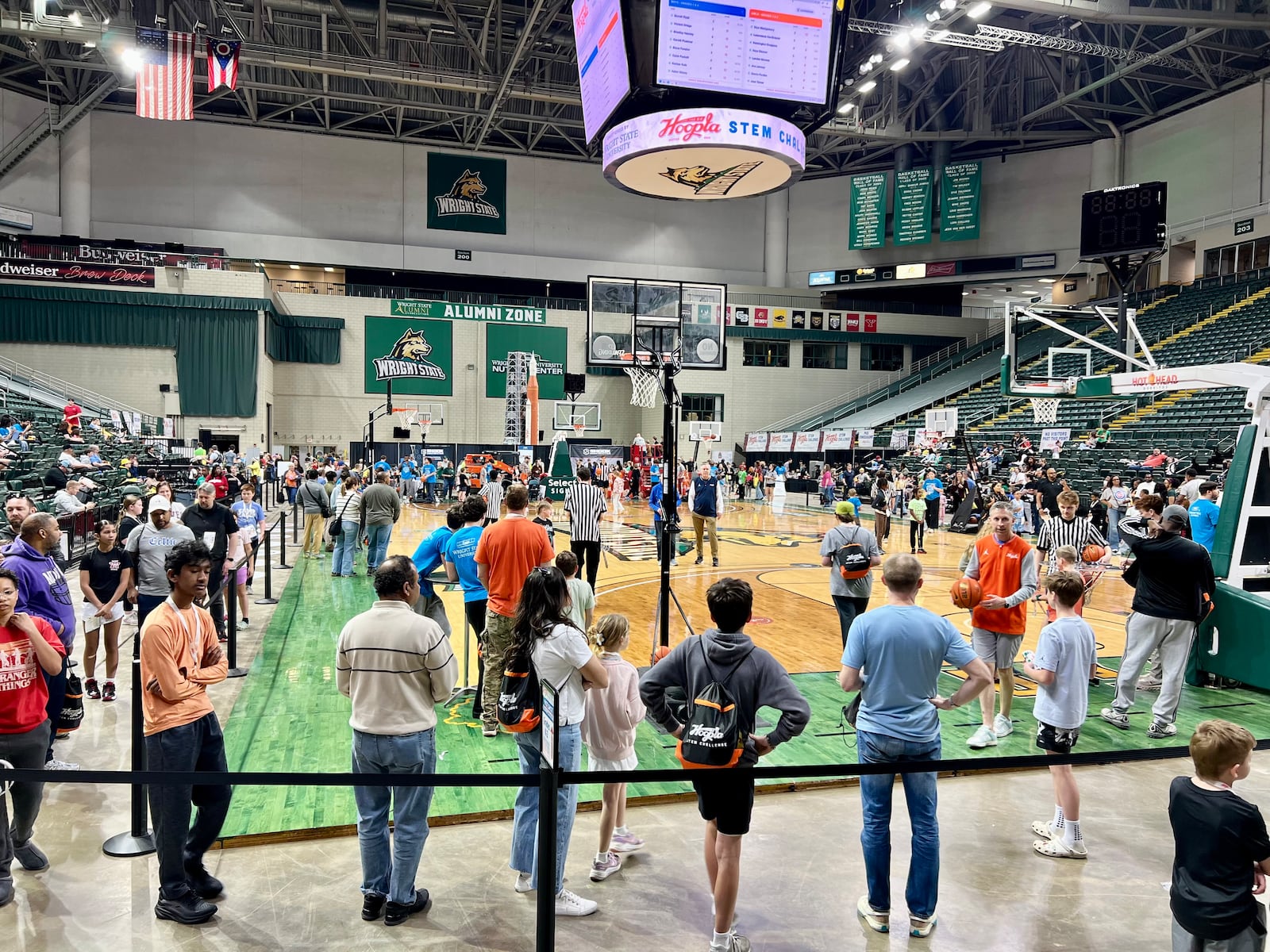 The Big Hoopla STEM Challenge was held at the Nutter Center in Fairborn on Sunday, March 15, 2026. AIMEE HANCOCK/STAFF