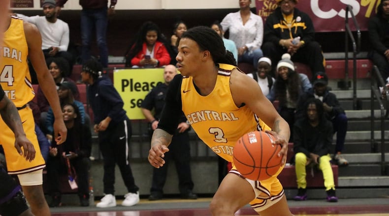Harris Brown scored 30 points Monday in Central State’s 99-75 win over Lemoyne-Owen. CSU Athletics photo