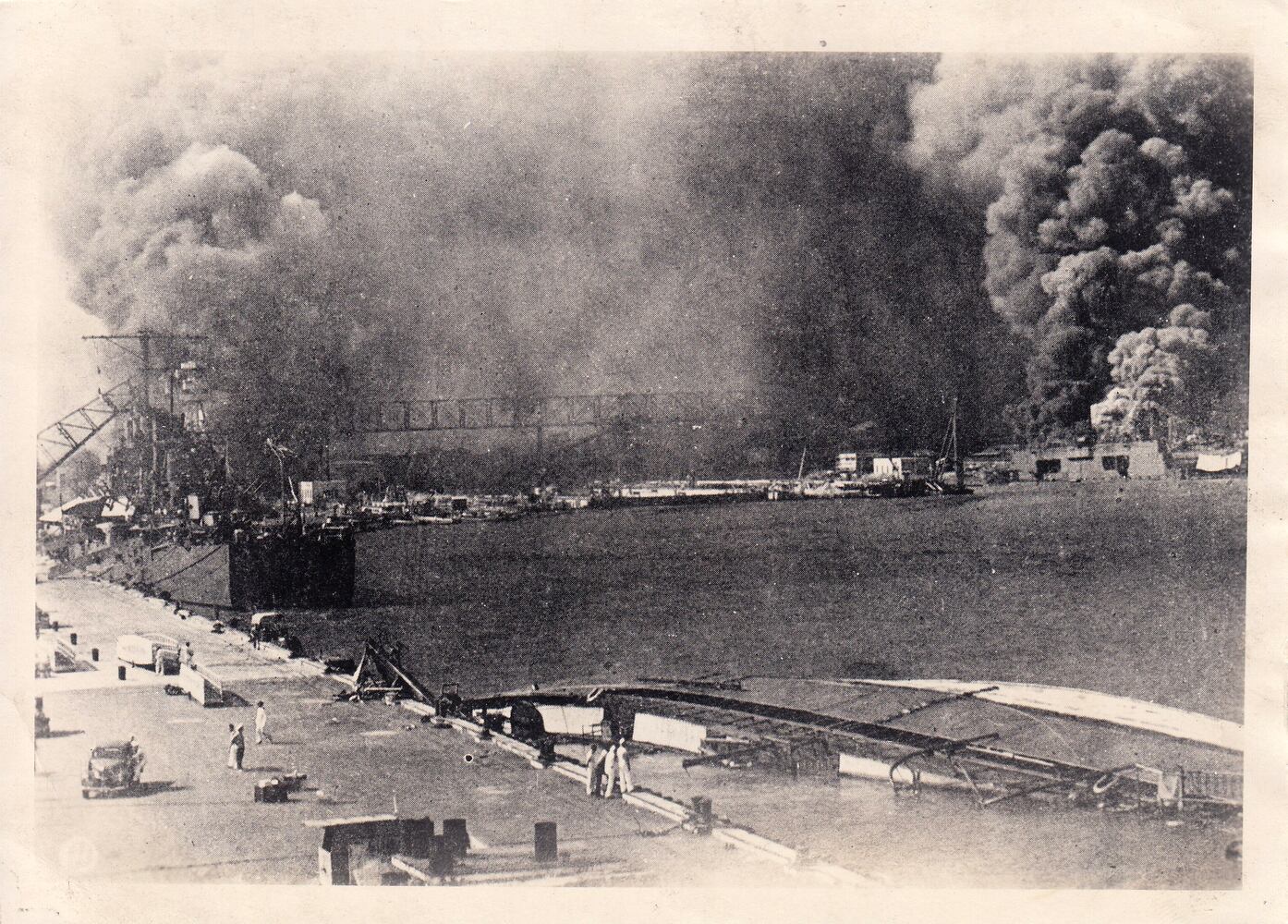 Pearl Harbor photographed moments after attack