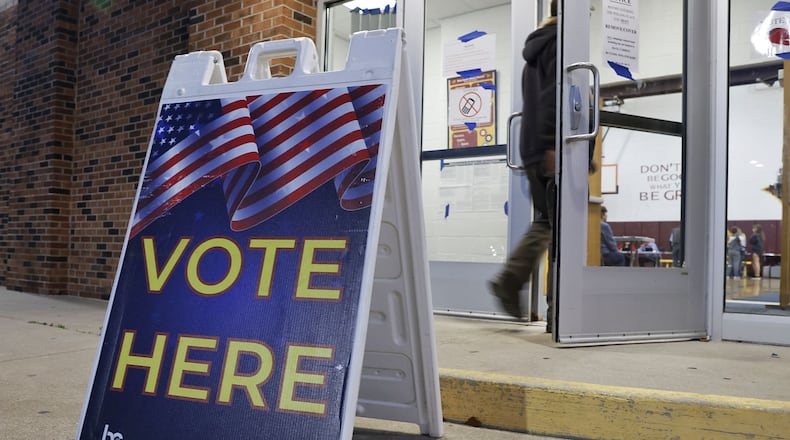 Voters cast their ballots on Election Day Tuesday, Nov. 8, 2022 at Elda Elementary School in Ross. NICK GRAHAM/STAFF