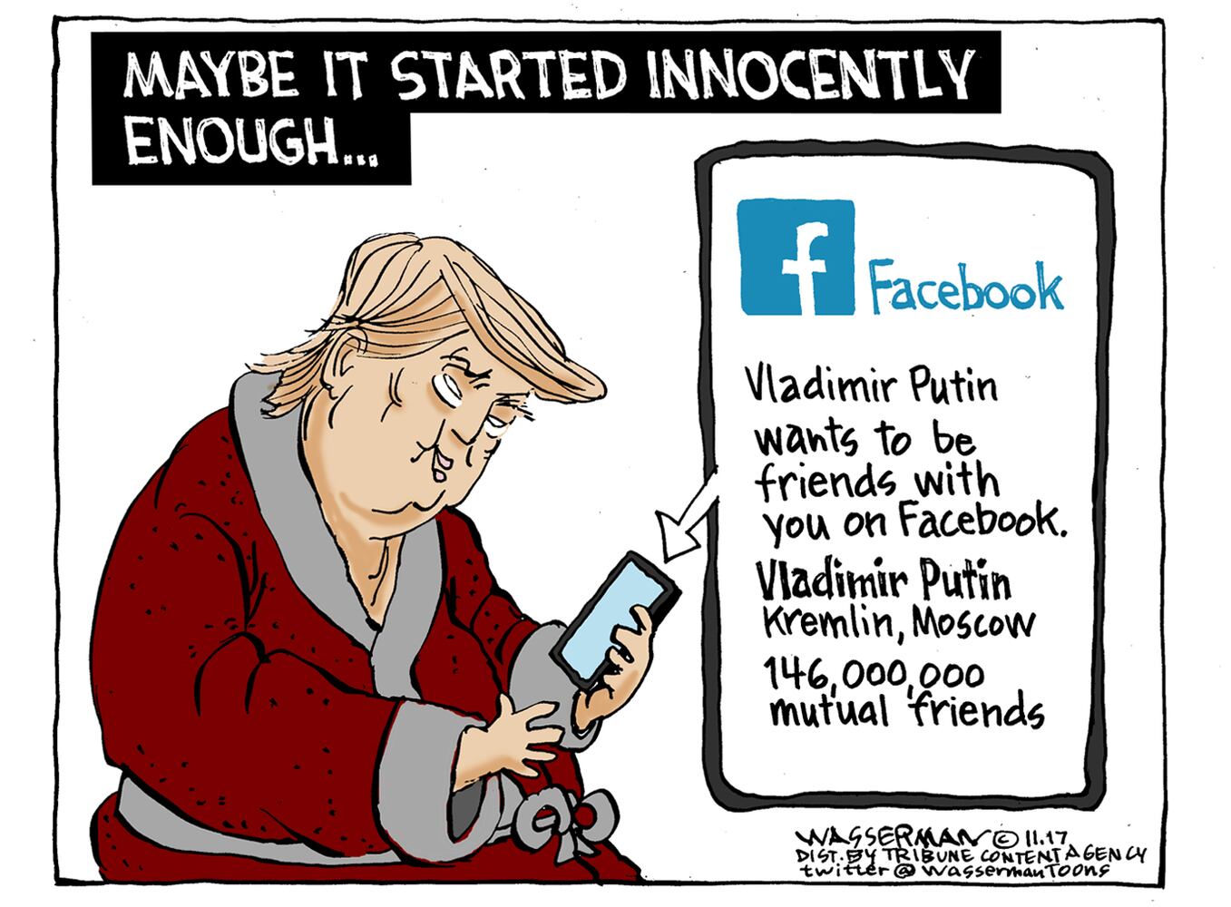 Week in cartoons: Guns, Russia, Trump and more