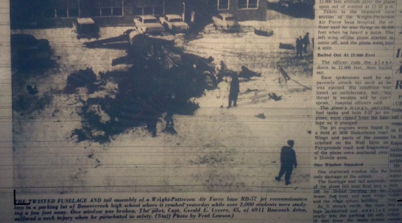 Dayton Journal Herald coverage of the crash. (Staff photo by Amelia Robinson)