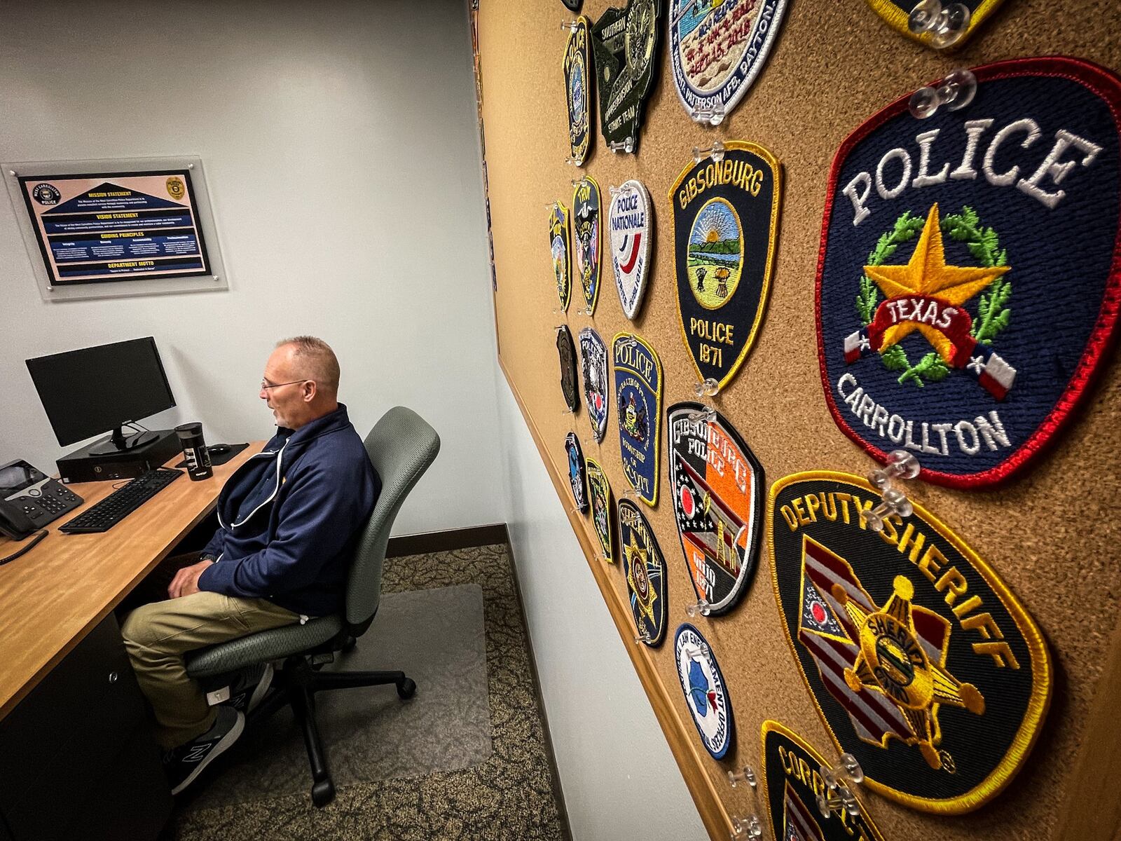 West Carrollton police detective, Robert Bell is the regional expert with electronic devises. JIM NOELKER/STAFF