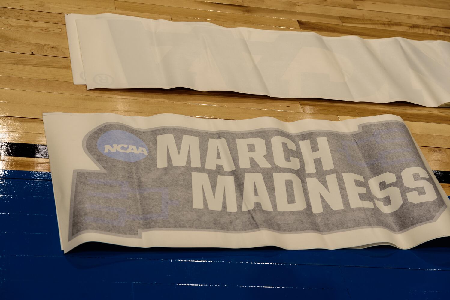 PHOTOS: NCAA First Four basketball court installation at UD Arena