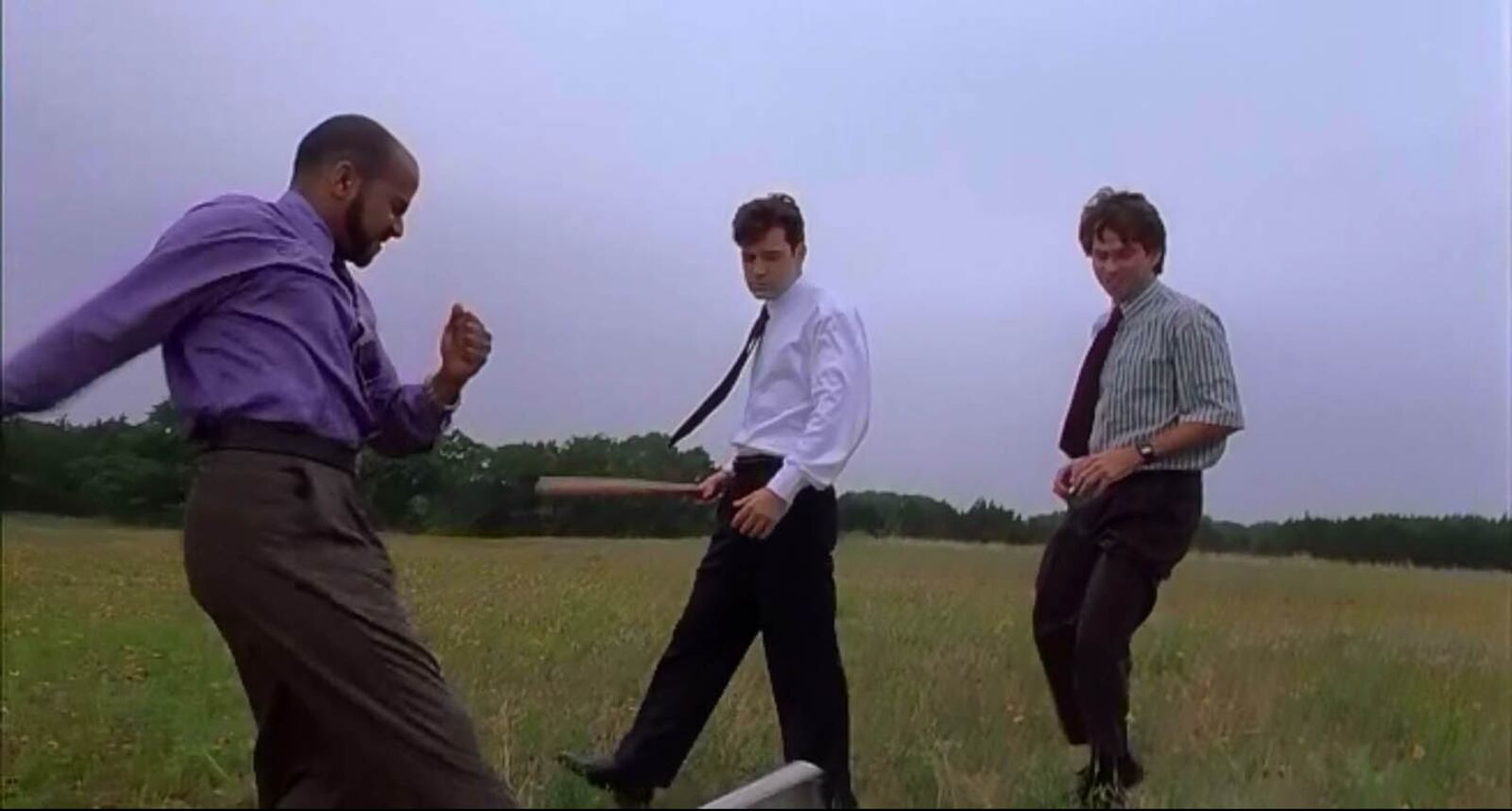 Ajay Naidu, Ron Livingston and David Herman express their frustrations with the corporate world in Mike Judge s 1999 comedy  Office Space.  Credit: Twentieth Century Fox