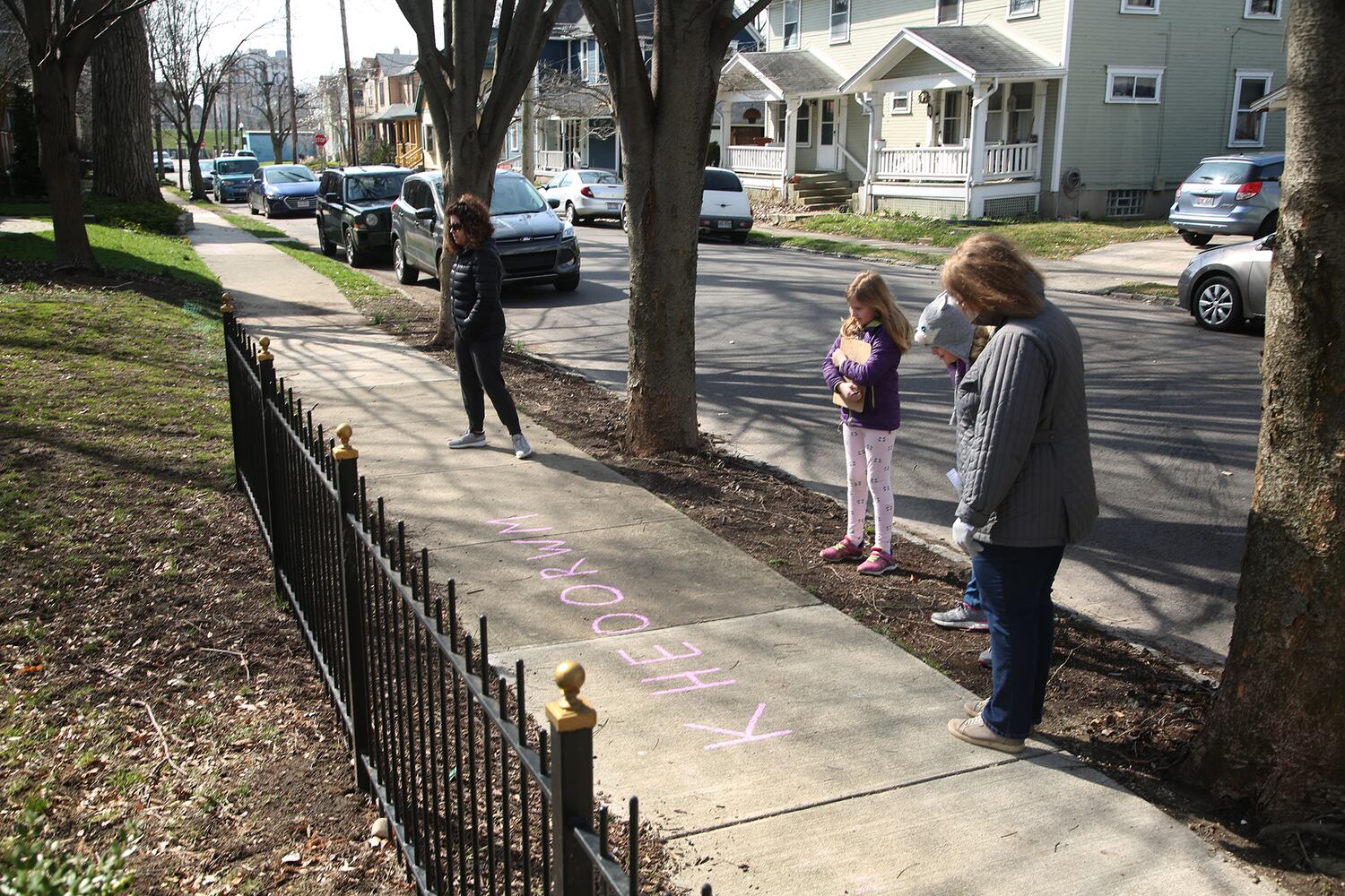 PHOTOS: Simon Says and outdoor word scrambles, Daytonians get creative with social distancing