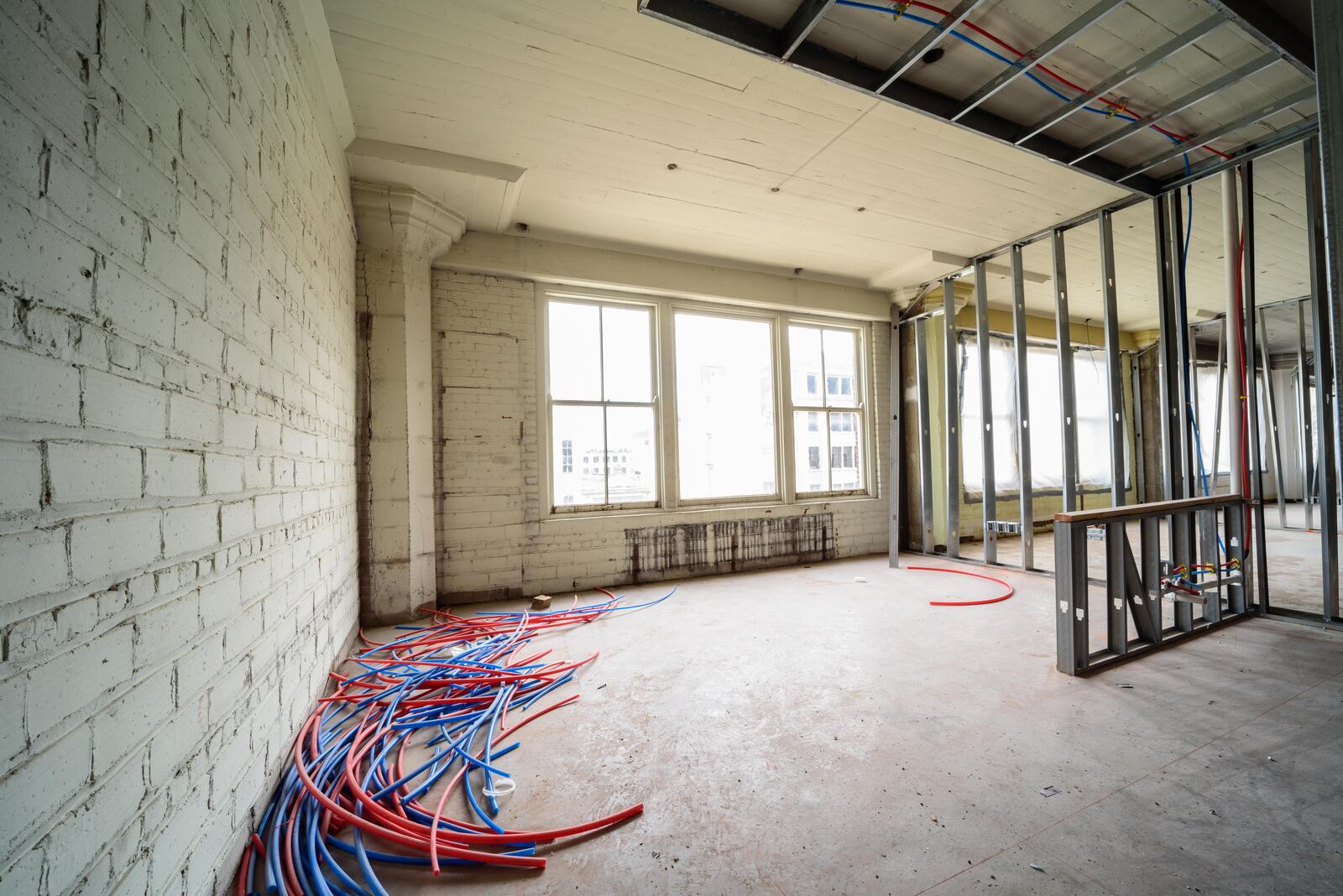 The Huffman Lofts at Dayton’s Fire Blocks District, centered around the 100 block of East Third Street, is showing signs of life. The redevelopment project will include loft apartments, which will be accompanied by retail, food and entertainment development. Here's a look at construction progress as of April 18, 2019. TOM GILLIAM/CONTRIBUTED