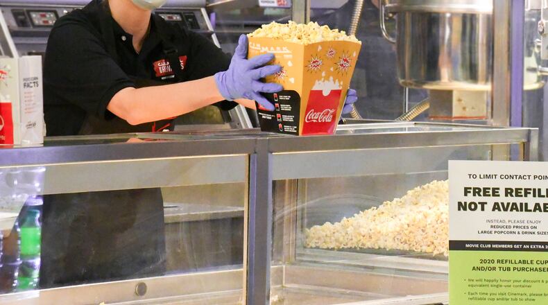 Cinemark theaters will begin its phased reopenings locally with The Greene theater up first on Aug. 14. CONTRIBUTED PHOTOS FROM CINEMARK THEATERS