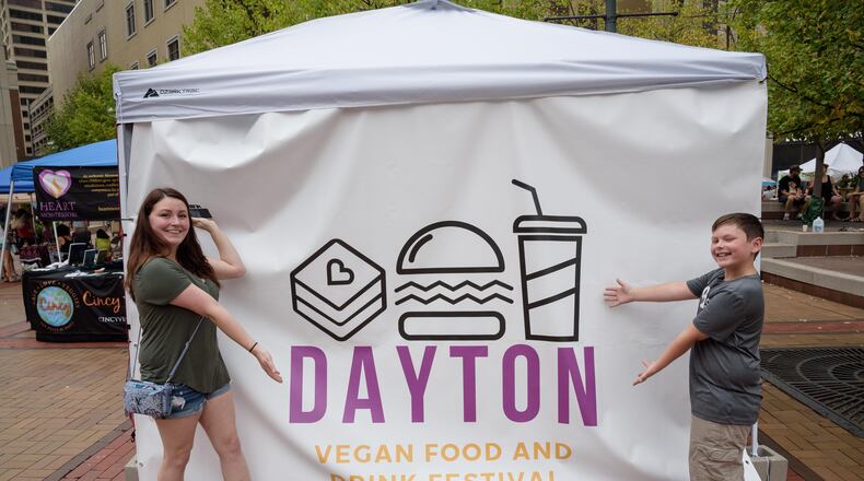 More than a dozen vendors spotlighted plant-based and vegan food during a new downtown Dayton festival. The Dayton Vegan Food and Drink Festival was held on Sunday, Sept. 29 at Courthouse Square in Dayton. TOM GILLIAM / CONTRIBUTING PHOTOGRAPHER