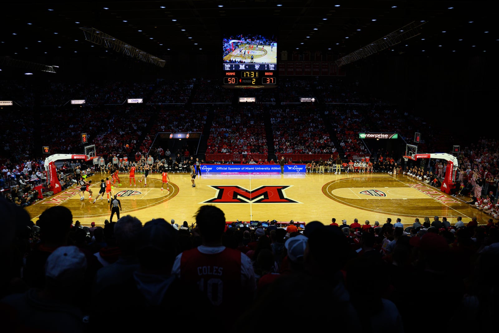 The Miami University men's basketball team beat Bowling Green 91-77 on Friday, Feb. 20, 2026 at Millett Hall in Oxford. JEREMY MILLER / CONTRIBUTED PHOTO
