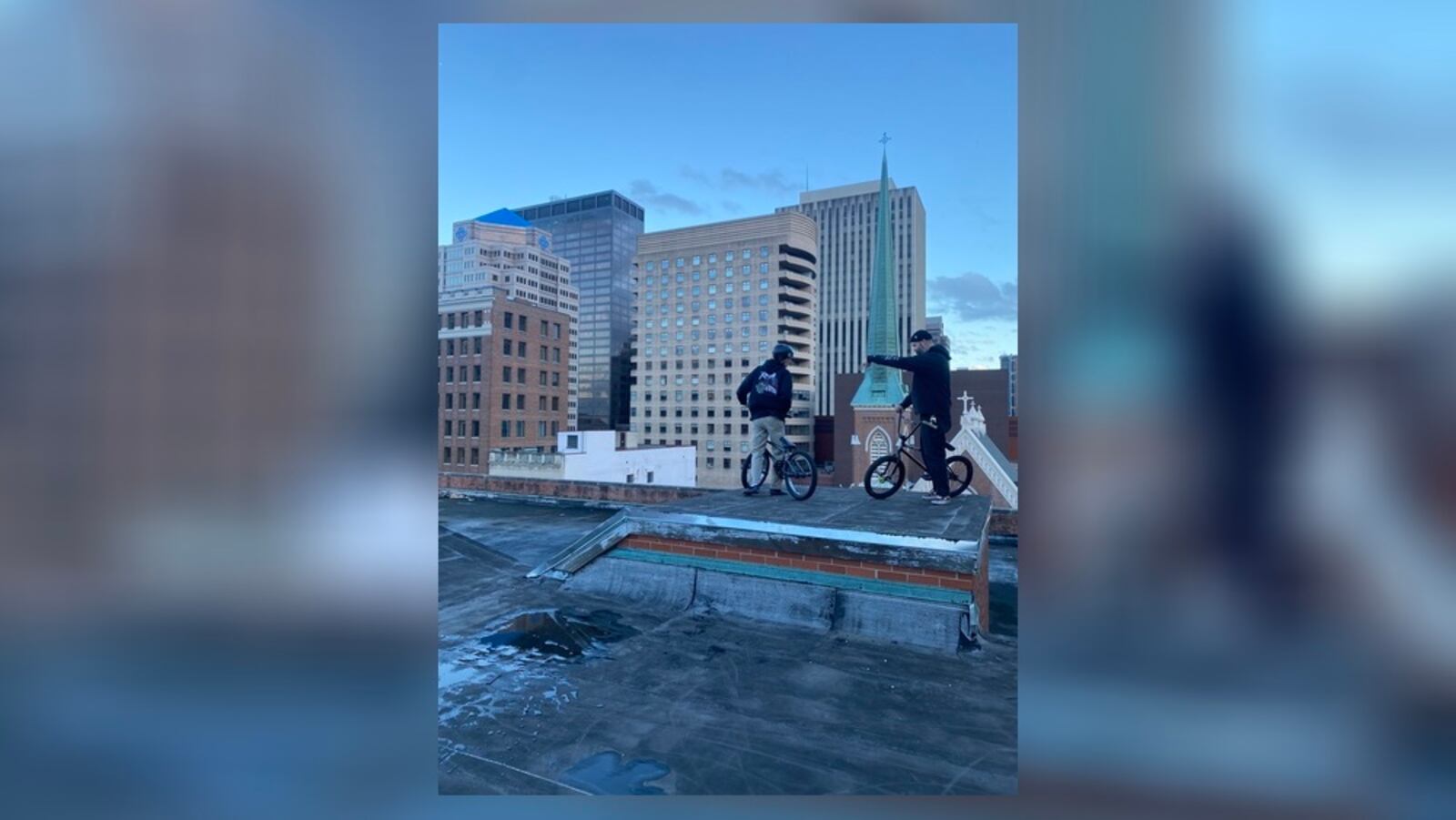 During the pandemic, BMX riders Greg Goldberg and Tony Cherry, roommates at the time, started filming each other riding and doing stunts around the gritty parts of Dayton and Cincinnati. Their BMX crew Date Nite is premiering "This Won't Last," it's first full-length DVD, April 12 at Yellow Cab Tavern. It is now available for purchase. Photo credit: Date Nite