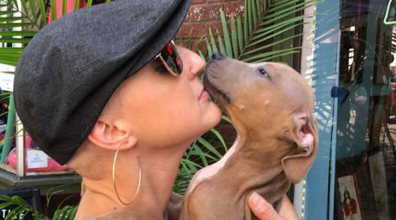 The Humane Society of Greater Dayton took a puppy and kitten to the Oregon District Monday to offer pet therapy in the aftermath of the Sunday shootings. HUMANE SOCIETY OF GREATER DAYTON