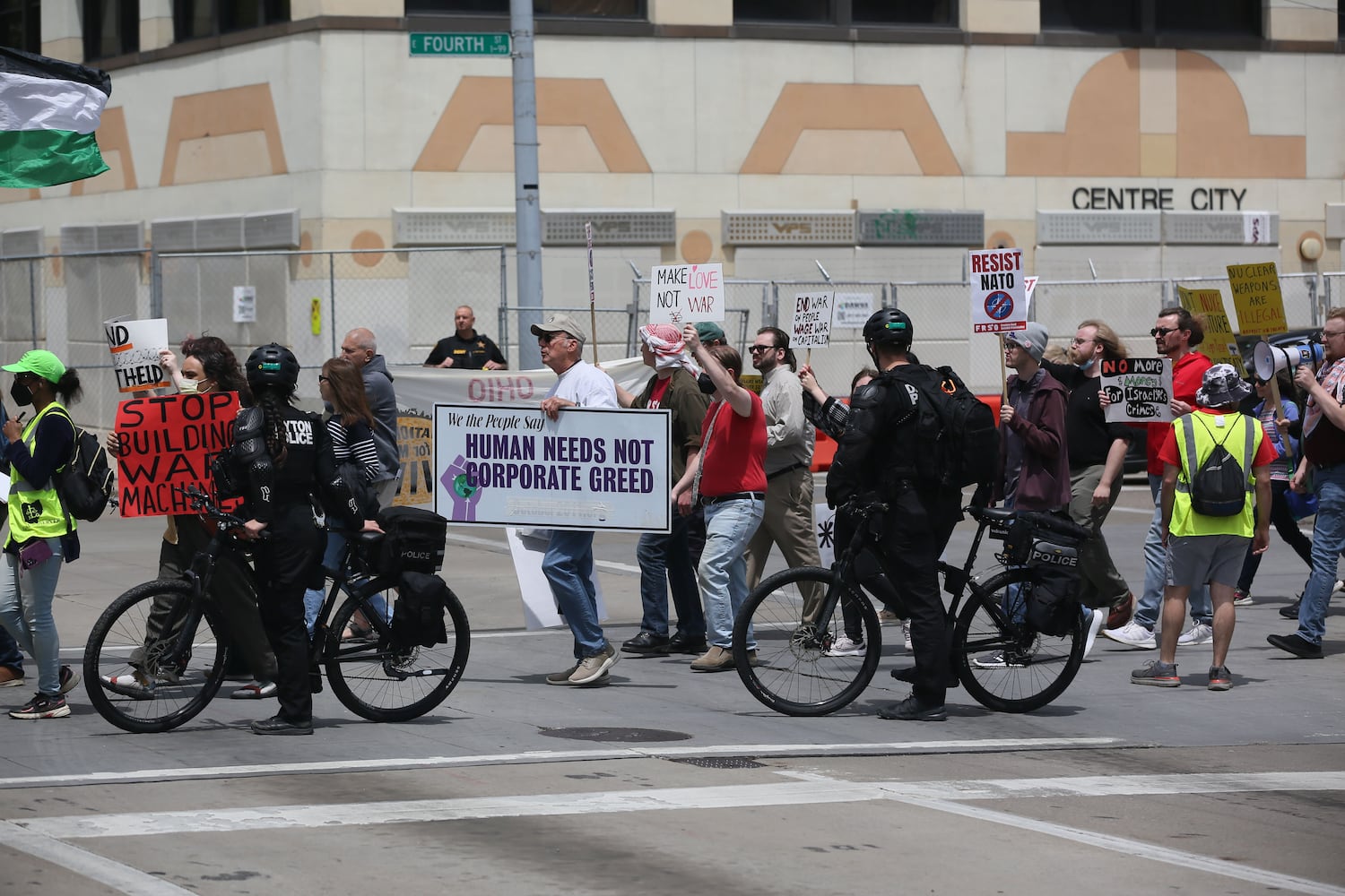 NATO protesters on 4th street