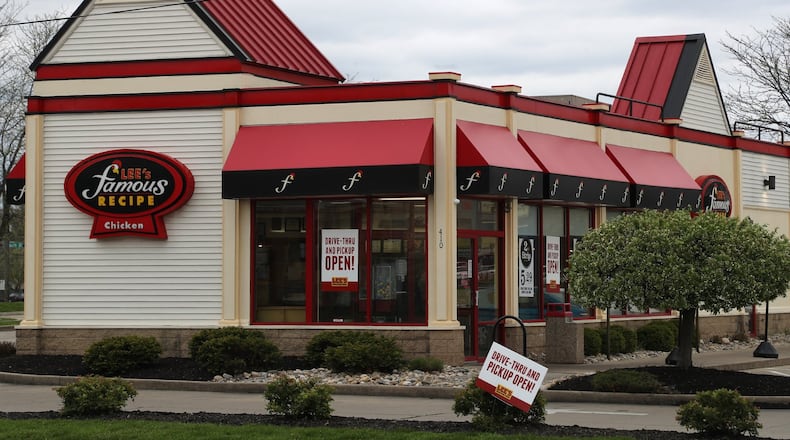 Lee’s Famous Recipe Chicken restaurants in Clark County donated over $15,000 to the Springfield Salvation Army. BILL LACKEY/STAFF