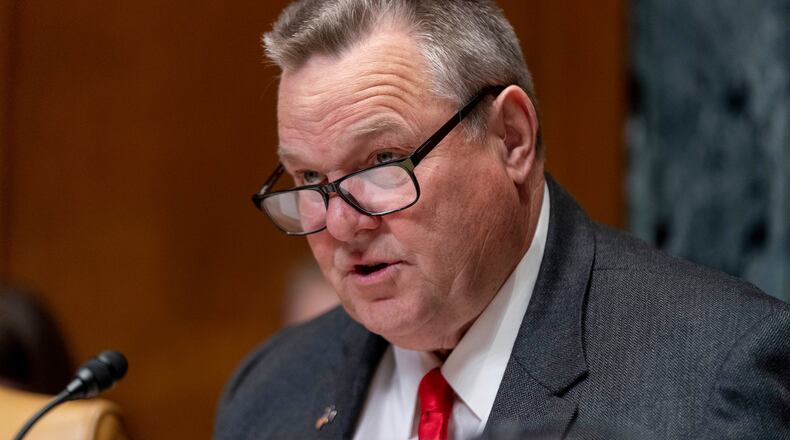FILE - Chairman Sen. Jon Tester, D-Mont., speaks during a hearing on Capitol Hill in Washington, May 2, 2023. Jittery Democrats seeking to hold onto Senate seats are watching the drama over Biden nervously. Even candidates who seem to be in a strong position are walking a fine line between loyalty to the president and their own political survival. Tester has offered little public support for the president since the debate. (AP Photo/Andrew Harnik, File)