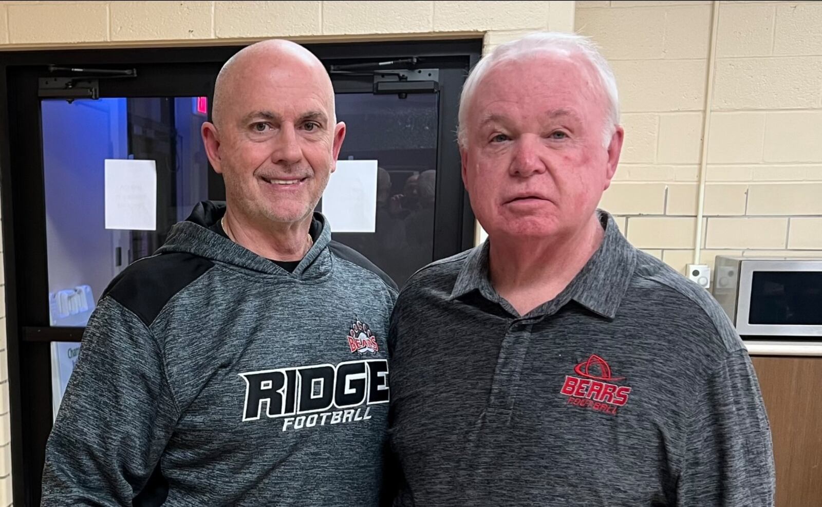 2024 Miami Valley Football Coaches Association coaches of the year from Northridge Bob Smith (left) and Mark Landers