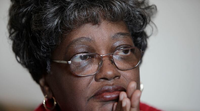 FILE - Claudette Colvin sits for a portrait, Feb. 5, 2009 in New York. (AP Photo/Julie Jacobson, File)