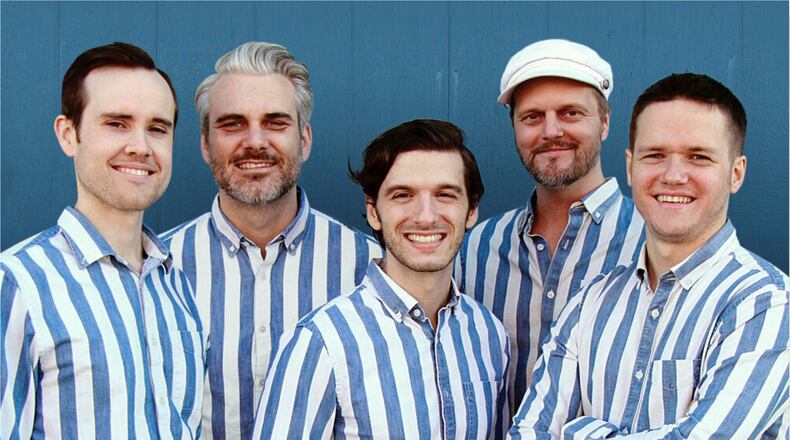 Miami Valley Community Concert Association presents Beach Boys tribute Sail On, (left to right) Paul Runyon, Wyatt Funderburk, Matt Thompson, Mike Williamson and Ben Potter, in Centerville Performing Arts Center at Centerville High School on Monday, March 14.