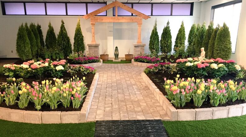 Mary’s Gardens have been planted in the University of Dayton’s Roesch Library. SUBMITTED PHOTO