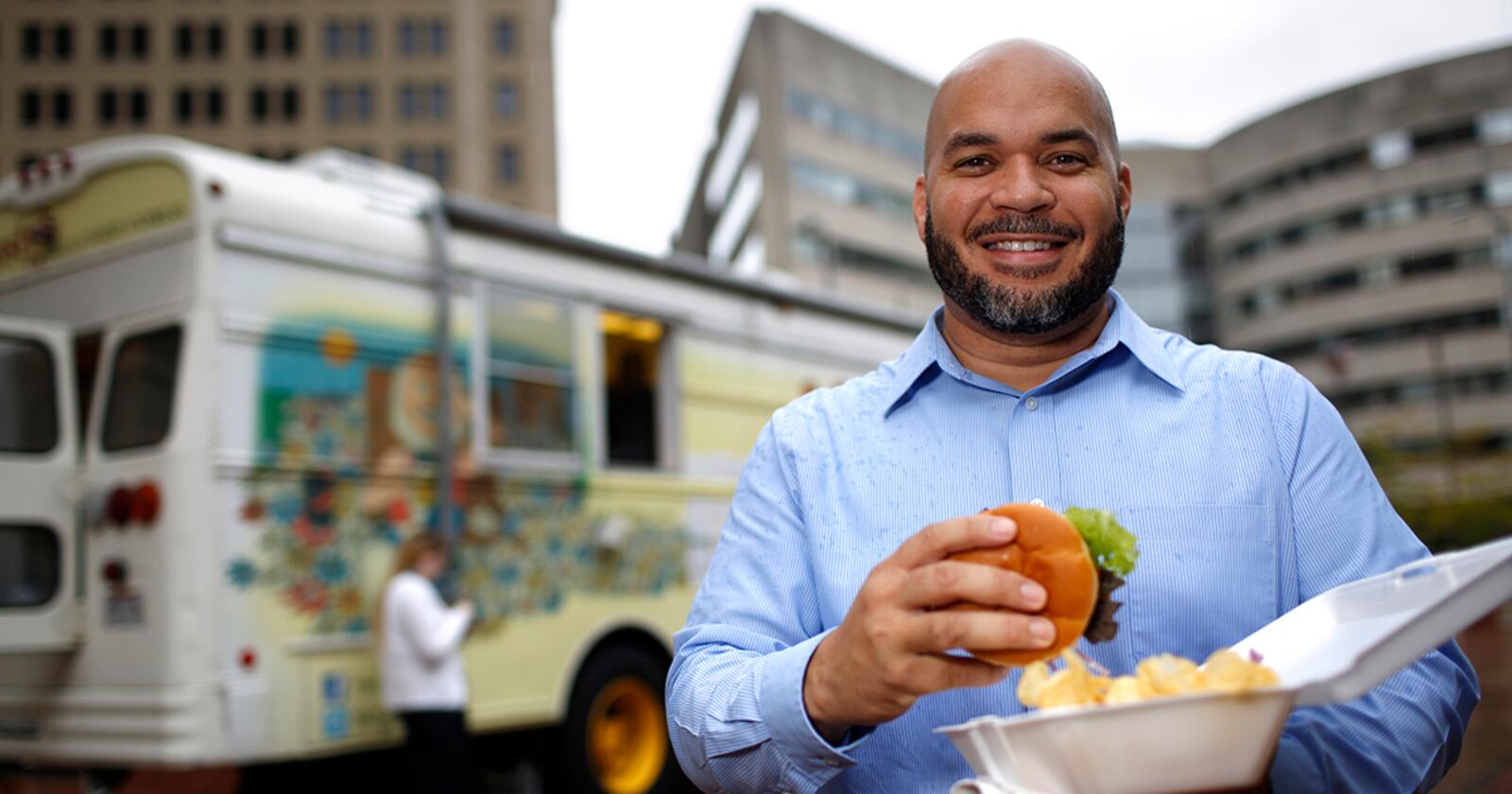 RoShawn Winburn likes to visit food trucks when he is off the clock. .  TY GREENLEES / STAFF