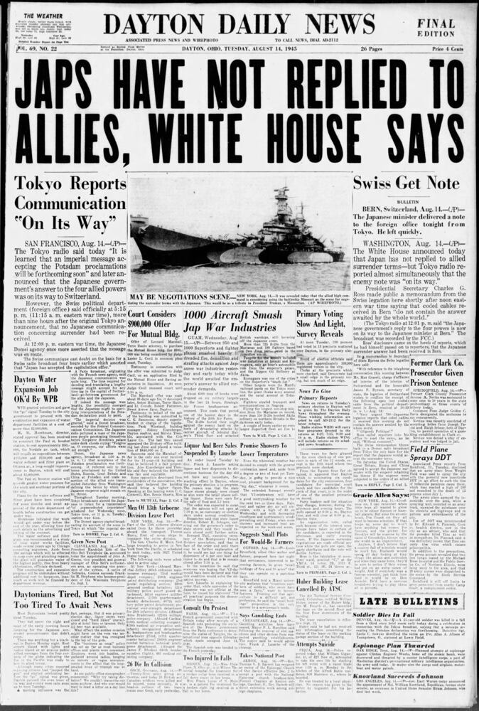 PHOTOS: The end of World War II is documented in the pages of the Dayton Daily News