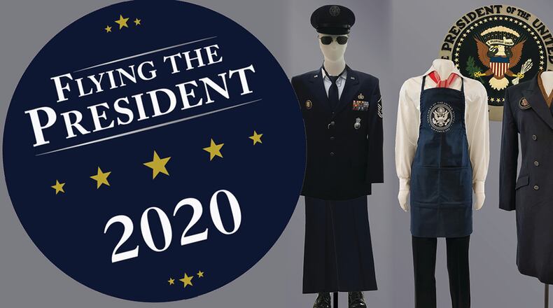 An exhibit titled “Flying the President” is now open in the Presidential Gallery at the National Museum of the U.S. Air Force. This exhibit features memorabilia flown aboard Air Force One from te Franklin Delano Roosevelt’s to Donald Trump’s administration and focuses on the crew responsible for the important mission of flying the president of the United States. (U.S. Air Force photo)