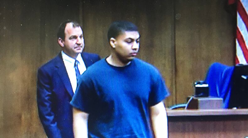 The appeal of Kylen Gregory - seen here with defense attorney Jon Paul Rion - in challenging the adult court jurisdiction in the fatal shooting of Ronnie Bowers has been sustained by Magistrate James F. Nealon, court records show. FILE