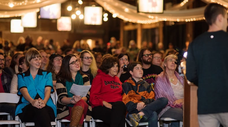 Crowds gather at Top of the Market for a Pecha Kucha evening. CONTRIBUTED PHOTO