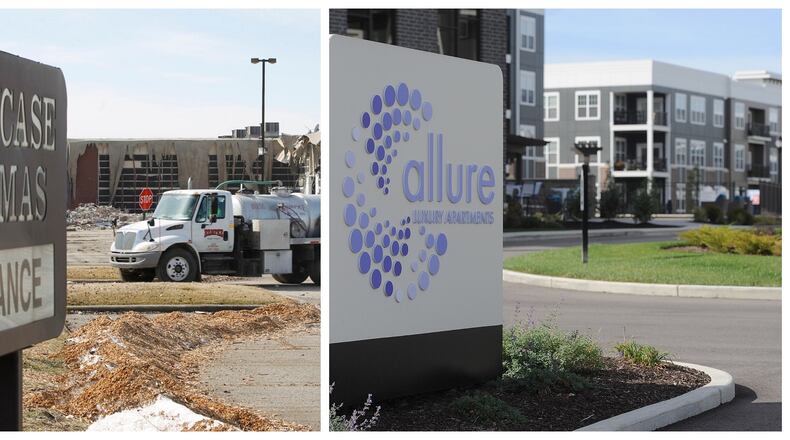 The former Showcase Cinemas site in Centerville closed in 2006. It took awhile, but the first residents moved into the $30-plus million Allure apartments on that site in 2019, with 312 luxury units now open in seven buildings.