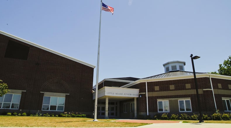 After the district’s sixth straight year of triple-digit enrollment growth and months of community input regarding district facilities, the Little Miami Board of Education voted July 28 to seek voter approval of a bond issue this fall. Pictured is Little Miami Junior High. STAFF FILE PHOTO