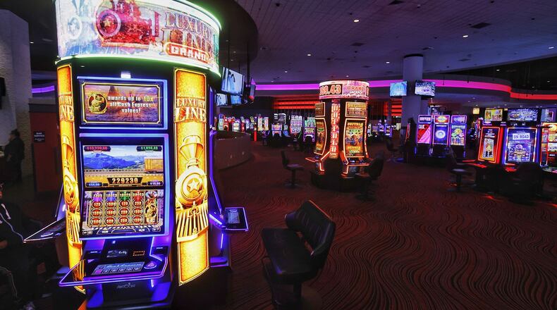 Miami Valley Gaming in Lebanon is in the process of expanding their outdoor gaming areas and renovating the former buffet area into two different dining concepts. NICK GRAHAM / STAFF