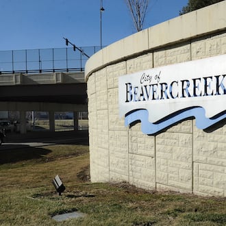 The city of Beavercreek sign along U.S. 35. MARSHALL GORBY\STAFF