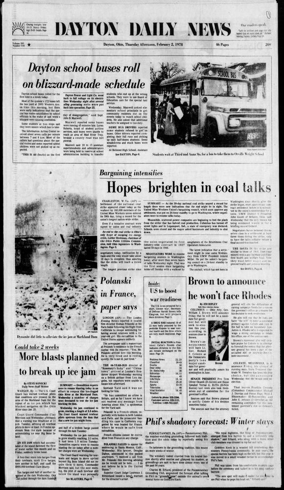 Winter Blizzard of 1978 Dayton