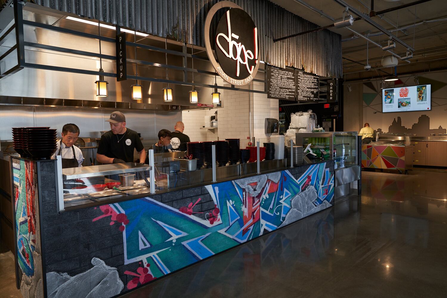 PHOTOS: Kroger launches new food hall eatery, grocery combo